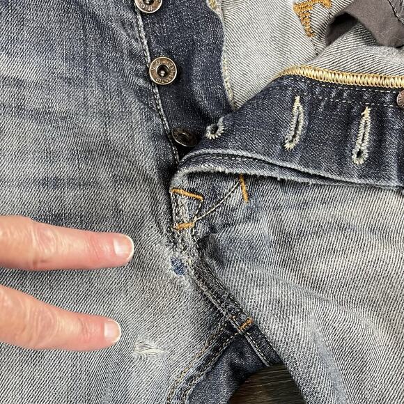 Diesel Safado Jeans Mens 31x30 Medium Wash Distressed Slim Straight Button Fly - Picture 14 of 16